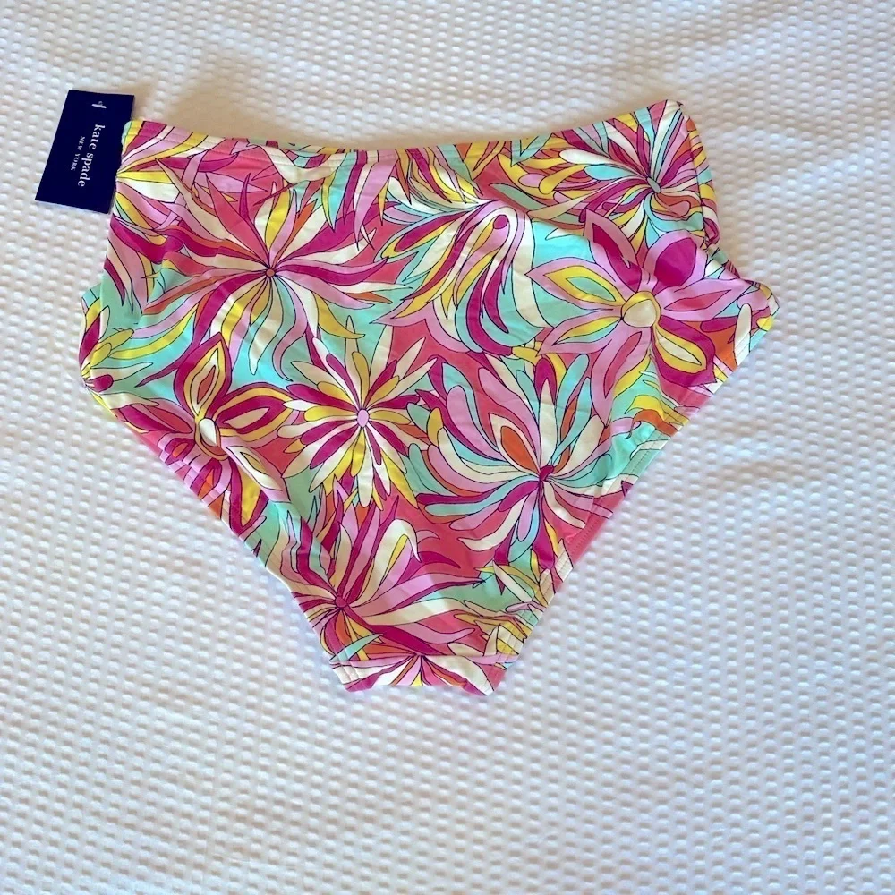 Kate Spade Anemone Floral High Waist Bikini Bottom Size Large